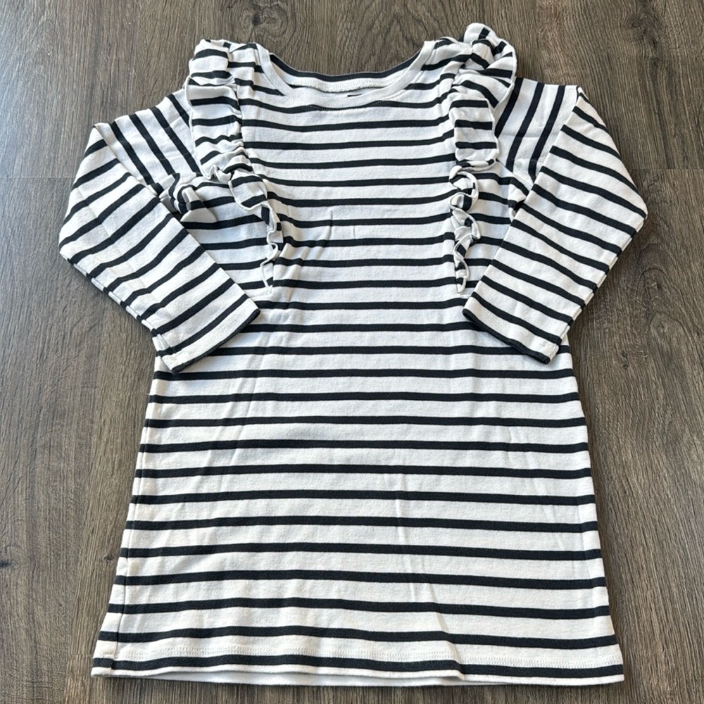 Tea Collection Navy/White Striped Dress 6